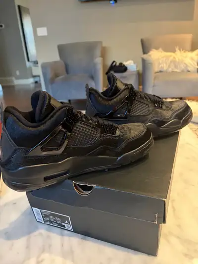 Men’s Nike Jordan 4 golf shoes black cat pony size 9 2021, View more