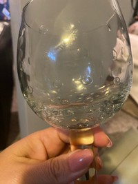 Thick stem wine glasses 