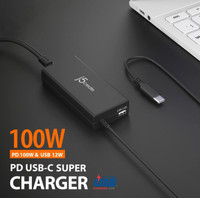 USB Type C PD 100W Fast Charger for MacBook Pro, Chromebook, etc
