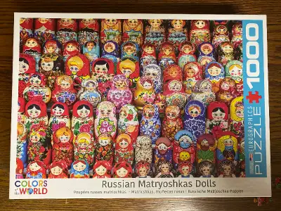 Eurographics Russian Matryoshka Dolls 1000-Piece Puzzle. In like new condition. Measures 19.25” x 26...