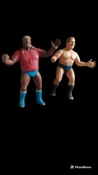 Vintage 1986 WWF Bruno Sammartino & SD Jones 8" Figures 