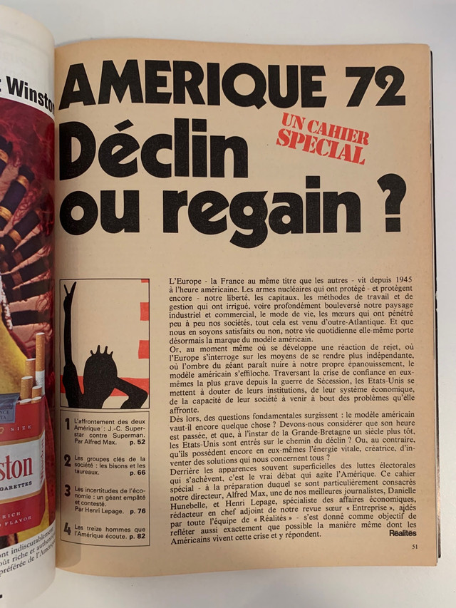 Réalités: Déclin ou Regain? Cahier spécial sur l’Amérique dans Magazines  à Ville de Montréal - Image 3