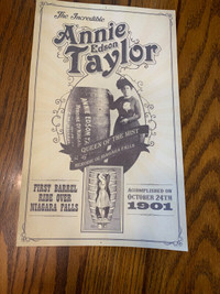 Annie Taylor poster 8.5" x 14"