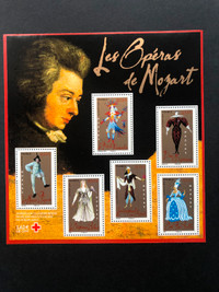 TIMBRES FEUILLET, FRANCE 2006, MUSIQUE, OPÉRA, MOZART, COSTUMES.