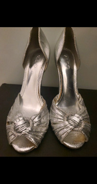 Aldo silver high heels (size 37)