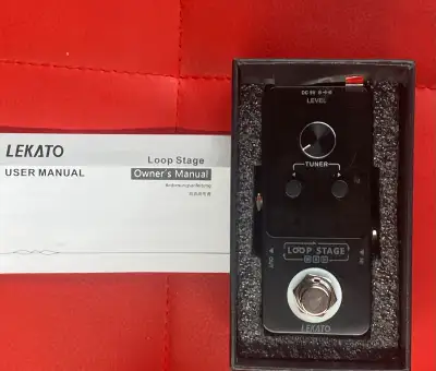 Lekato guitar looper pedal with tuner functionality, View more