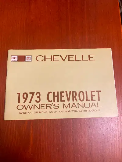 An original 1973 Chevrolet Chevelle owners manual.