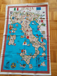 dish towl with map of italy (new)