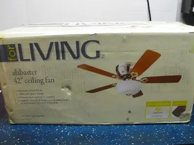 for LIVING Alabaster 42 inch Ceiling Fan, New in Box, View more