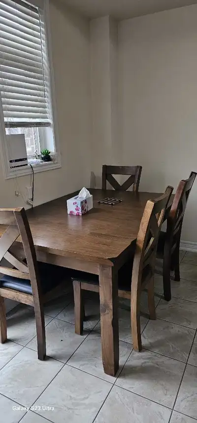 solid wood dining table with 4 Chairs , View more