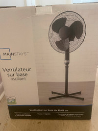 Brand new unopened mainstays stand fan 40.64 cm !