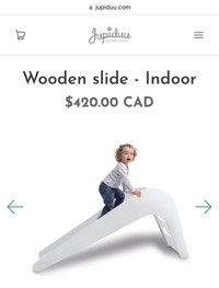 Wooden indoor slide 