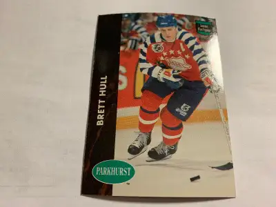 BRETT HULL 1991-1992 PARKHURST AWARD WINNER HOCKEY CARD PHC 6 INSERT CARD FRENCH NM -MT. Hello buyer...