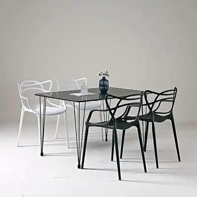 Patio Chairs Set ( Excellent Condition ) Plastic Side Chairs, View more