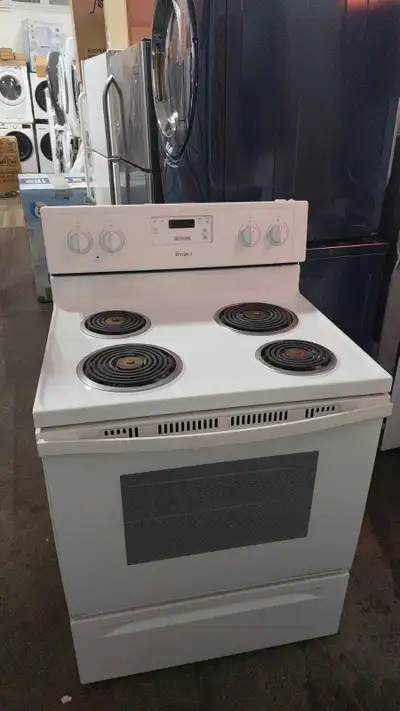 Whirlpool 30" Coil-Top Electric Stove – White – Used – $400, View more