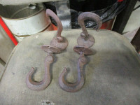 DECORATIVE CAST IRON TOWEL BATH CEILING HOOKS $15 EA. PLANTS