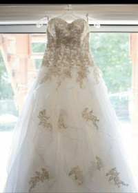 Wedding dress (white w/ gold)