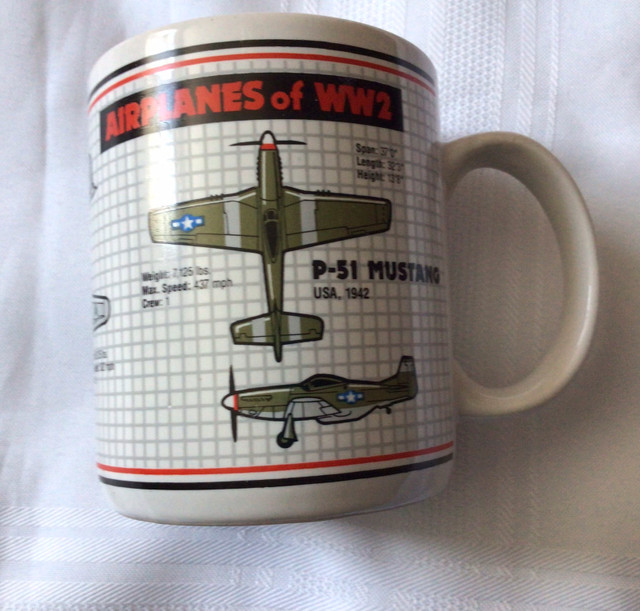 Airplanes  of WW2  Spitfire B17  P51 mug -$ reduced in Arts & Collectibles in Thunder Bay