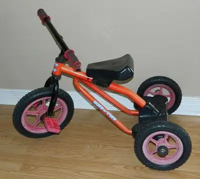 Girls 14 inch Dream Supercycle bike with training wheel purple $65 little tikes 3 in 1 trike pink $5...
