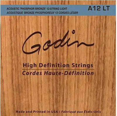 2 Jeux de cordes guitare acoustique GODIN A12 LT Tension Légère, jamais utilisés. Neuf. De très gran...