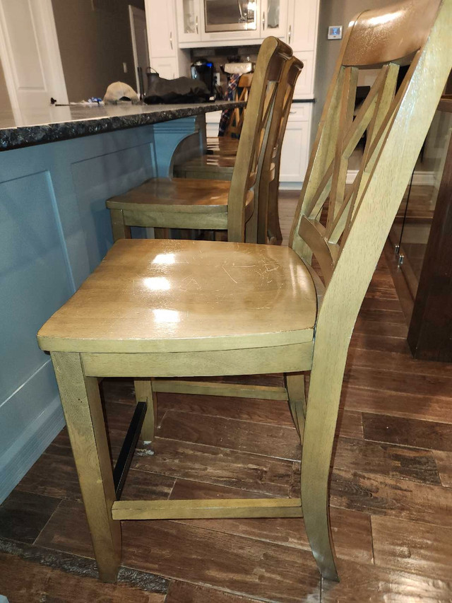 Solid wood kitchen island stools in Other in Hamilton - Image 2