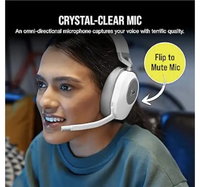 Corsair HS65 Wireless Gaming Headset - Low-Latency - White  in Speakers, Headsets & Mics in Markham / York Region - Image 6