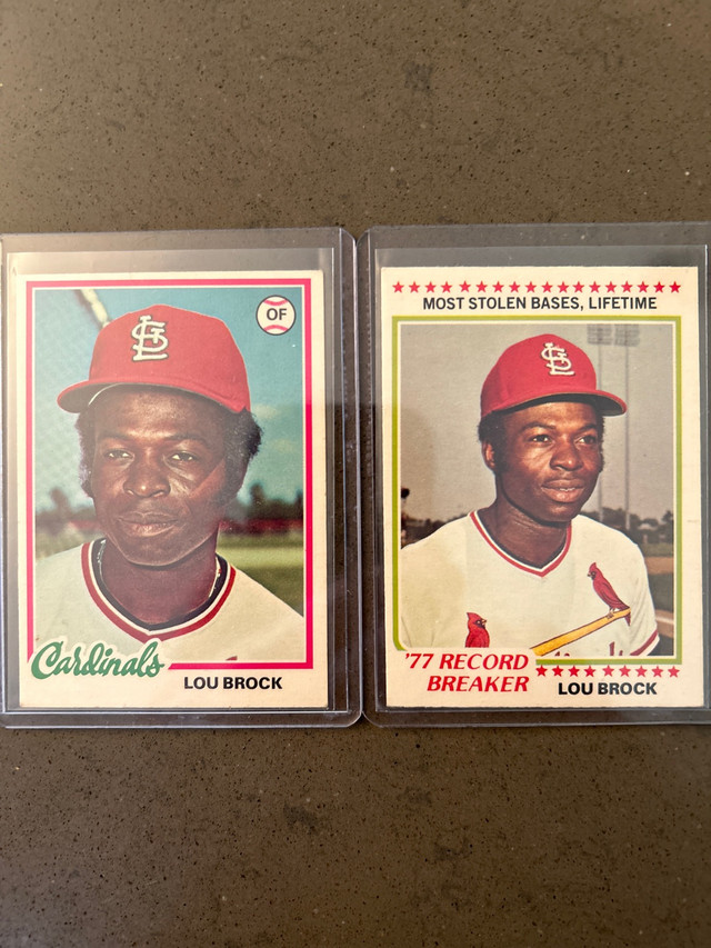 1978 Lou Brock Baseball Cards in Arts & Collectibles in Markham / York Region - Image 2