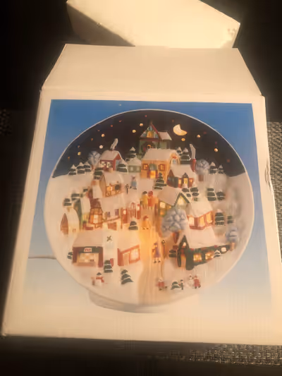 I have for sale Winter wonderland light up plate $15 see pics very nice merry Christmas , has cord o...