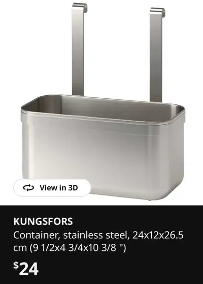 IKEA Kungsfors rail and storage containers, View more