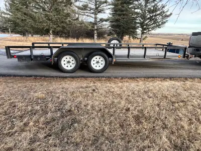 18’ Bumper pull trailer for sale in excellent shape.Comes with ramps, a winch and newer tires. Can d...