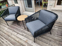 2 Super Comfy Outdoor Patio Sofa with Outdoor Table 