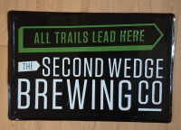 All Trails Lead Here "The Second Wedge Brewing Co." Tin Sign