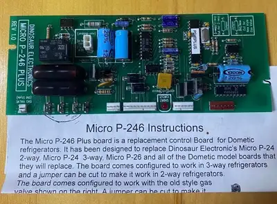 (1) lower control board micro P-246 Plus for 2 way Dometic RV fridge RM SERIE and (1) upper (eyebrow...