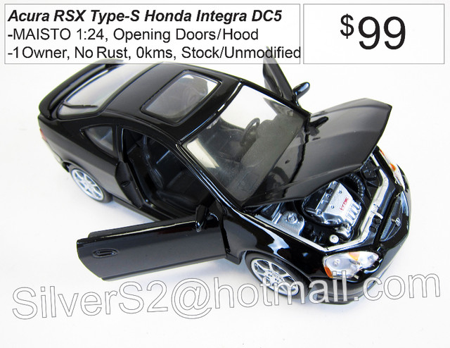 /\ MAISTO 1-24 ACURA RSX Type-S Honda Integra LOOSE Black /\ in Toys & Games in City of Toronto - Image 4