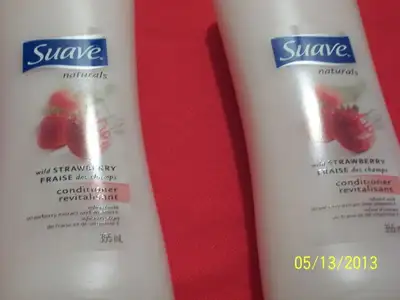 2 BOTTLES OF SAUVE NATURALS WILD STRAWBERRY CONDITIONER, 355 ML., View more