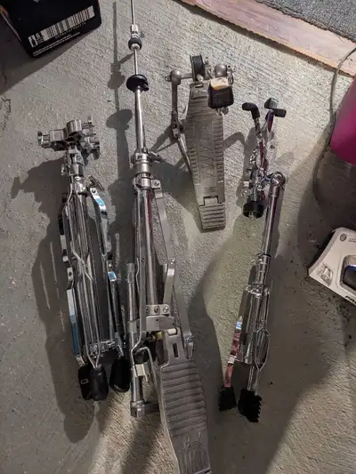 drum hardware (hi-hat stand, kick pedal, snare stand), View more