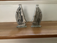 2 SEAGULL PEWTER SCHOONERS