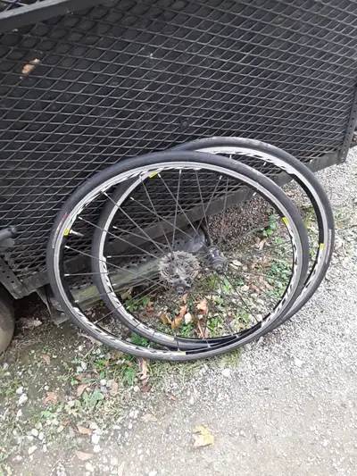 Mavic 11 speed bike tires and rims asking 100, View more