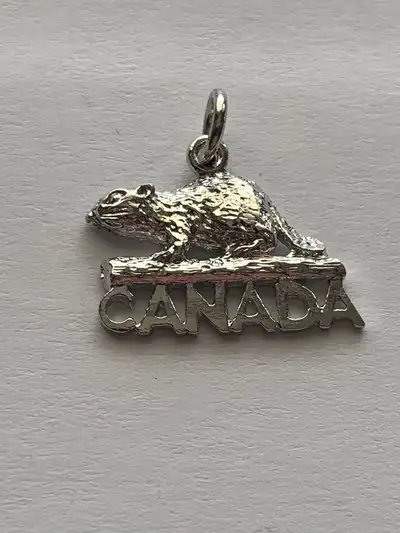 Sterling Silver Canada Beaver Charm, View more