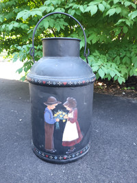 Nice old milk can painted