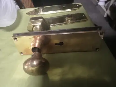 Vintage Solid Brass Door-Knob Set, View more