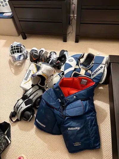 Goalie Mask, Pads, Skates, Chest Protector, Pants…(youth), View more