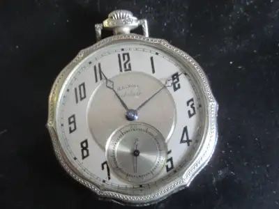 in super Nice Clean condition Rare Art Deco style watch case illinois spring field watch co. 17 jewe...