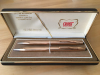CROSS GOLD FILLED PEN AND PENCIL SET