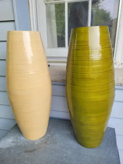 2 Floor vases $30 for both.