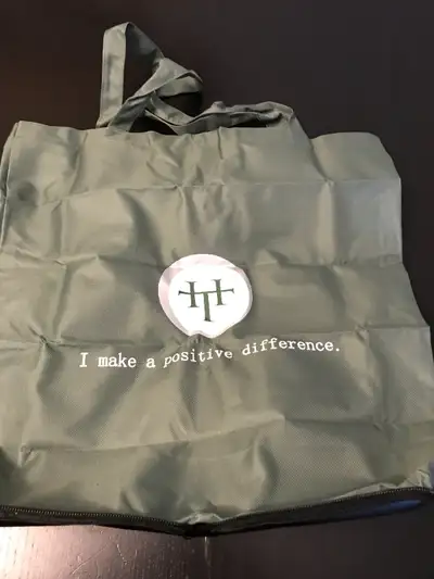 NEW HT Reusable Shopping Bag in Faux Leather Pouch, View more