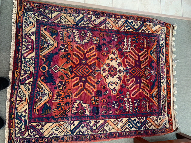 Vintage hand woven Persian rug in excellent condition in Rugs, Carpets & Runners in Lethbridge