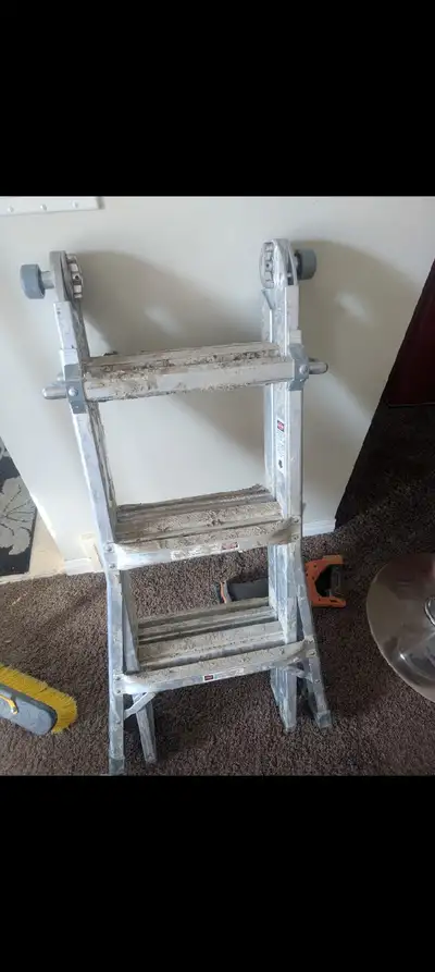 Master Craft 14' adjustable multi position ladder, View more