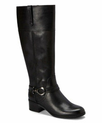 Bandolino Black Carly Leather Boot Size 8.5, New
