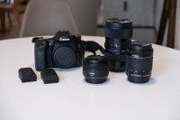 Canon EOS 70D 20.2MP DSLR Camera + Lenses